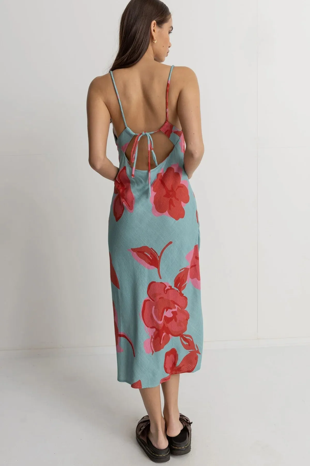 Robe midi inferna Floral bias cut midi