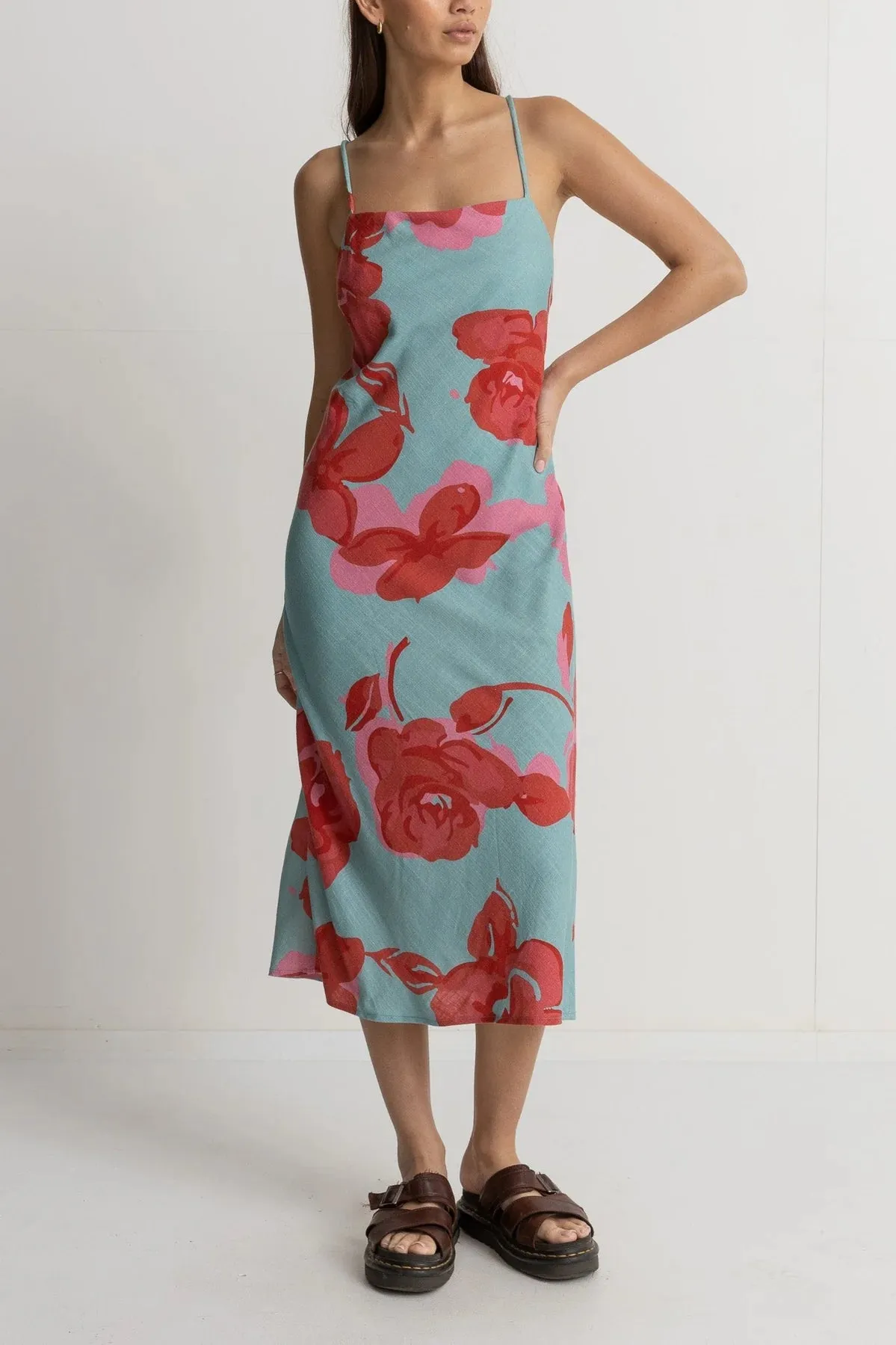 Robe midi inferna Floral bias cut midi