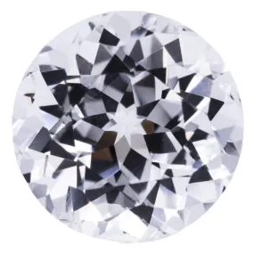 Round FAB Lab-Grown White Sapphire Gems