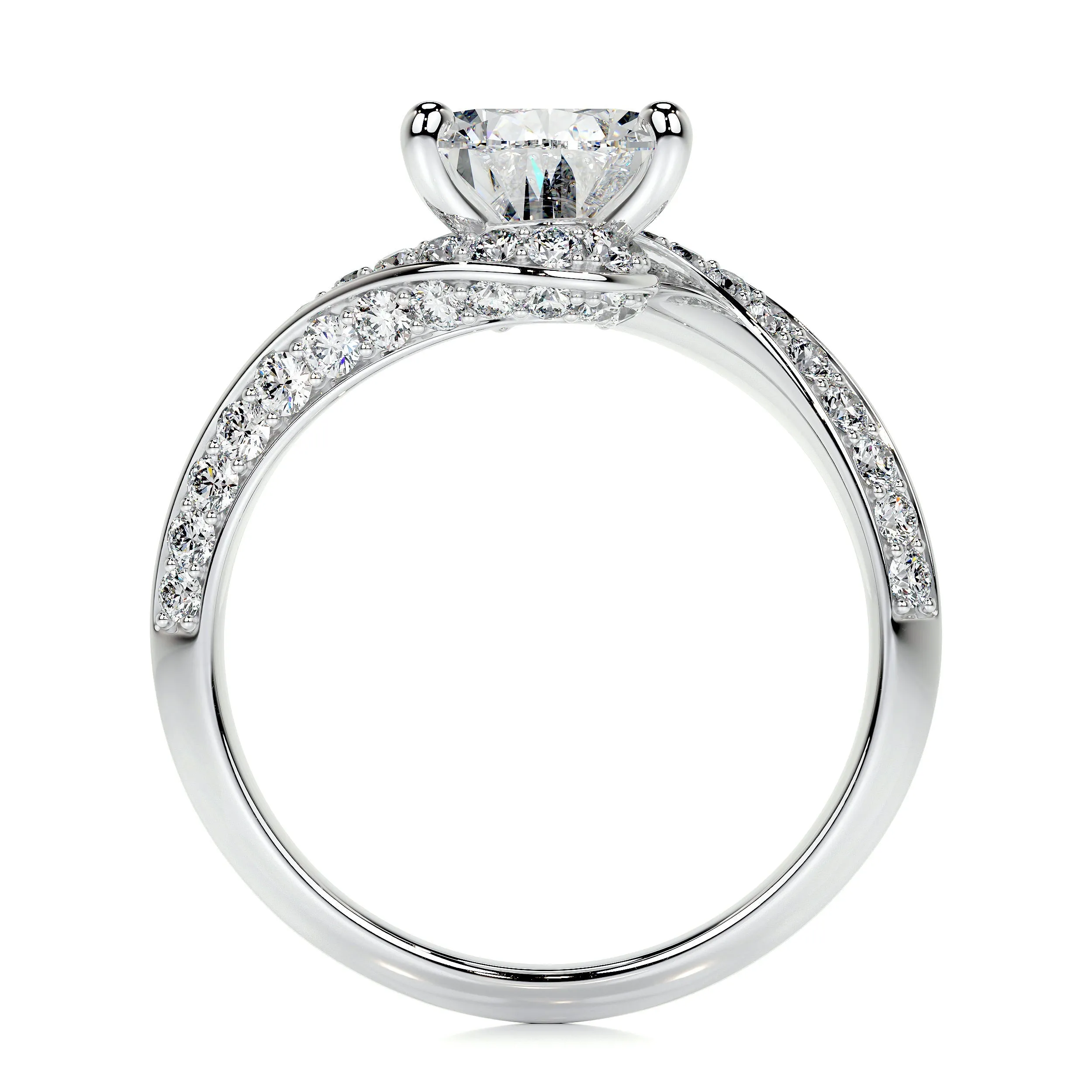 Sabrina Lab Grown Diamond Ring -14K White Gold