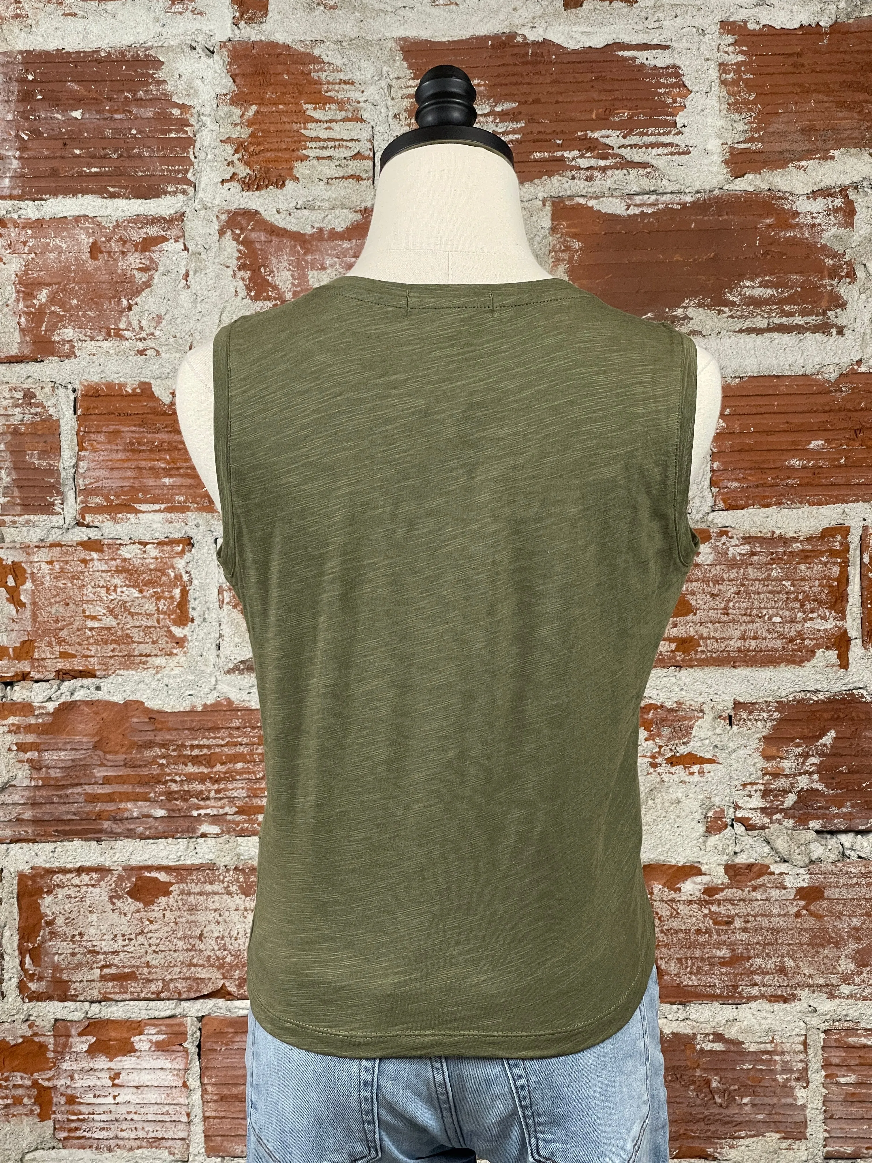 Sanctuary Twisted Tank in Olive