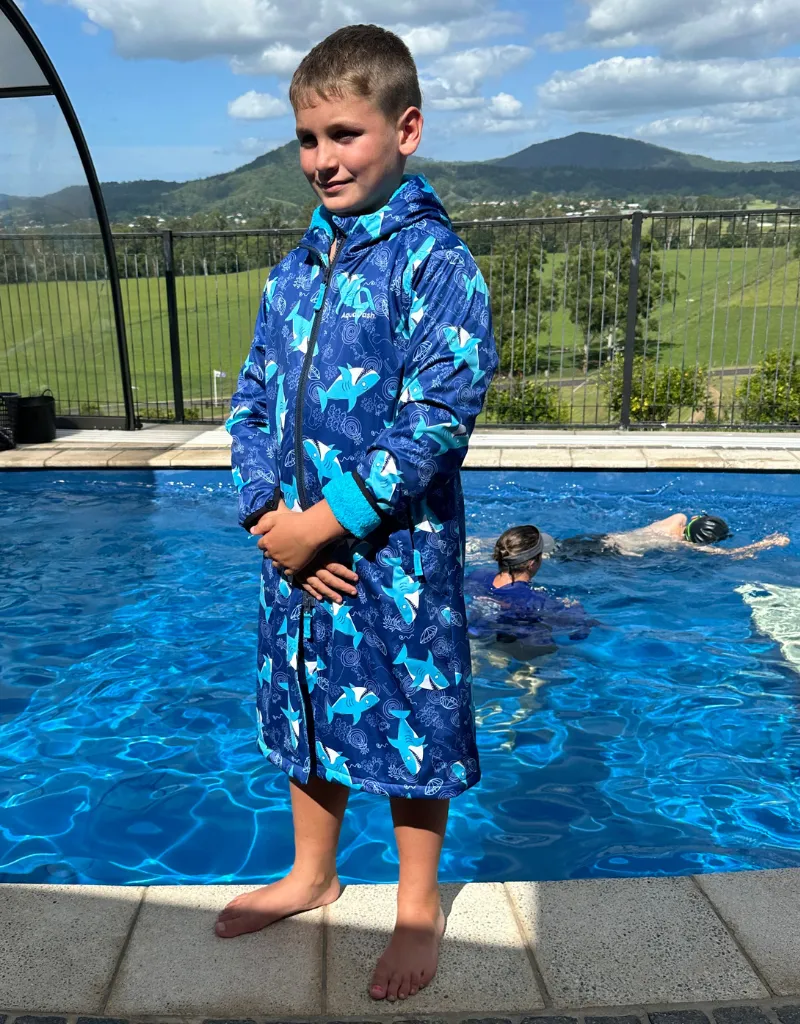 Sharks Grin Swim Parka | Child Unisex