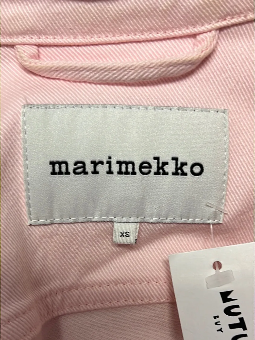 Size XS - Marimekko Ranta Solid Pink Floral Denim Jacket