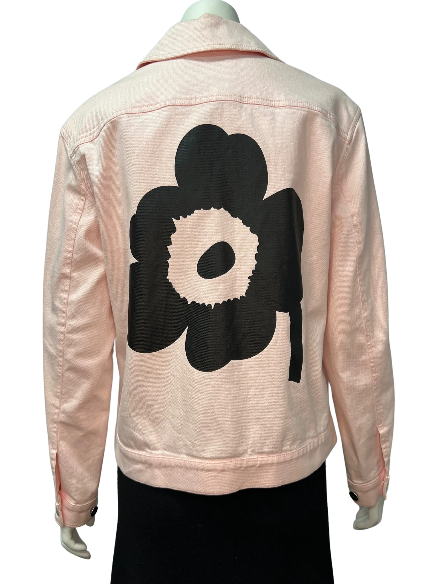 Size XS - Marimekko Ranta Solid Pink Floral Denim Jacket