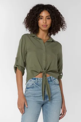 Solange Olive Top