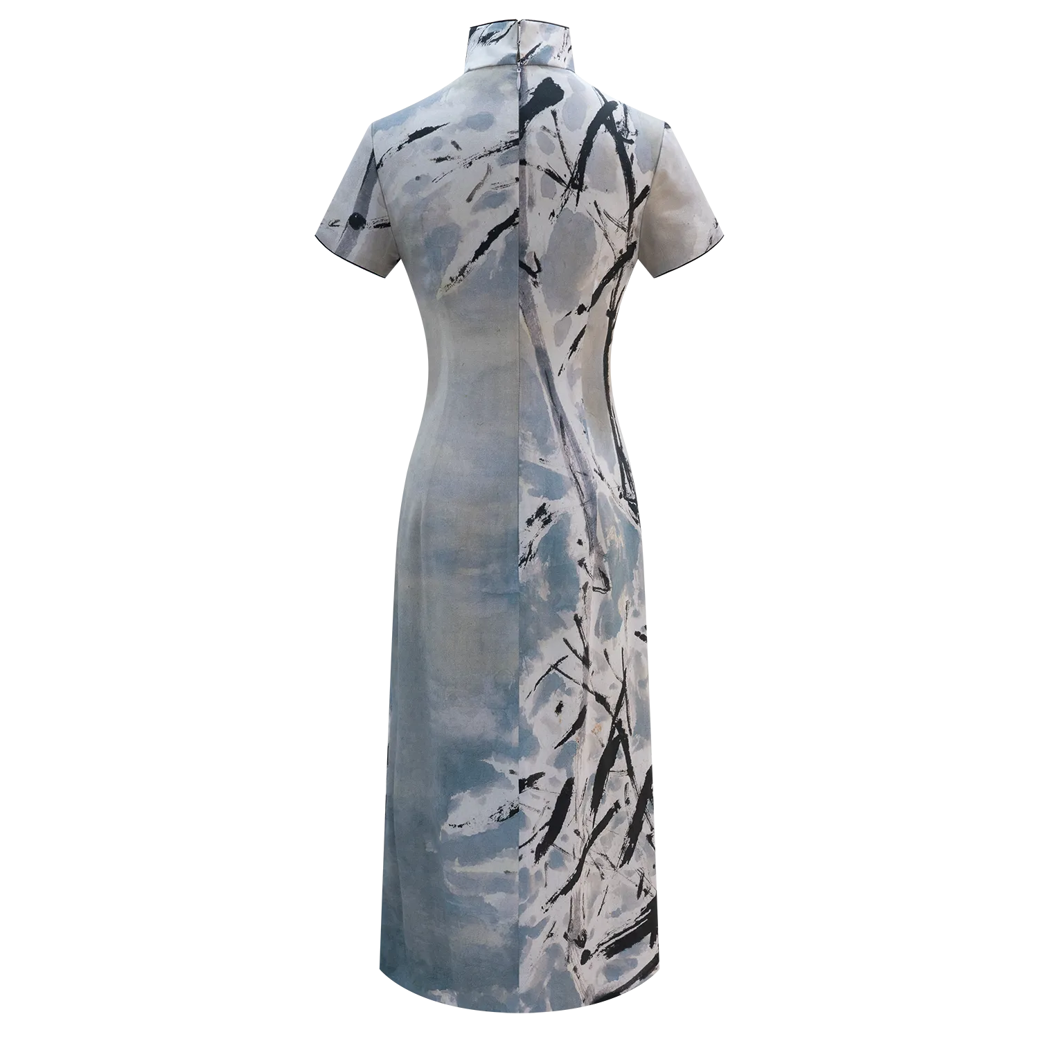 SPARKLE COLLECTION x HKMoA【BAMBOO IN SNOW】100% Silk Cheongsam (Short Sleeve) (高風亮節) (高劍父)