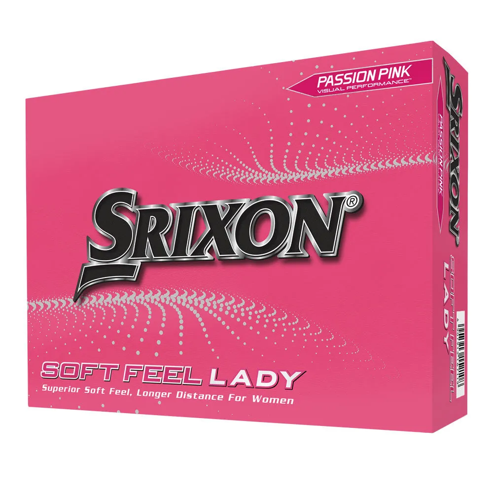 Srixon Soft Feel Lady Passion Pink Golf Balls V8 - 4 Dozen