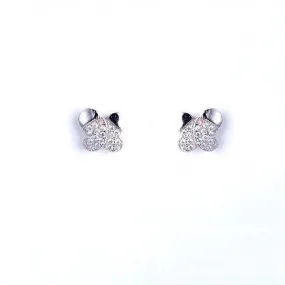 Sterling silver little Zirconia butterflies earring