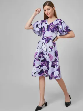 Style Quotient Women Lavender Printed Dresses