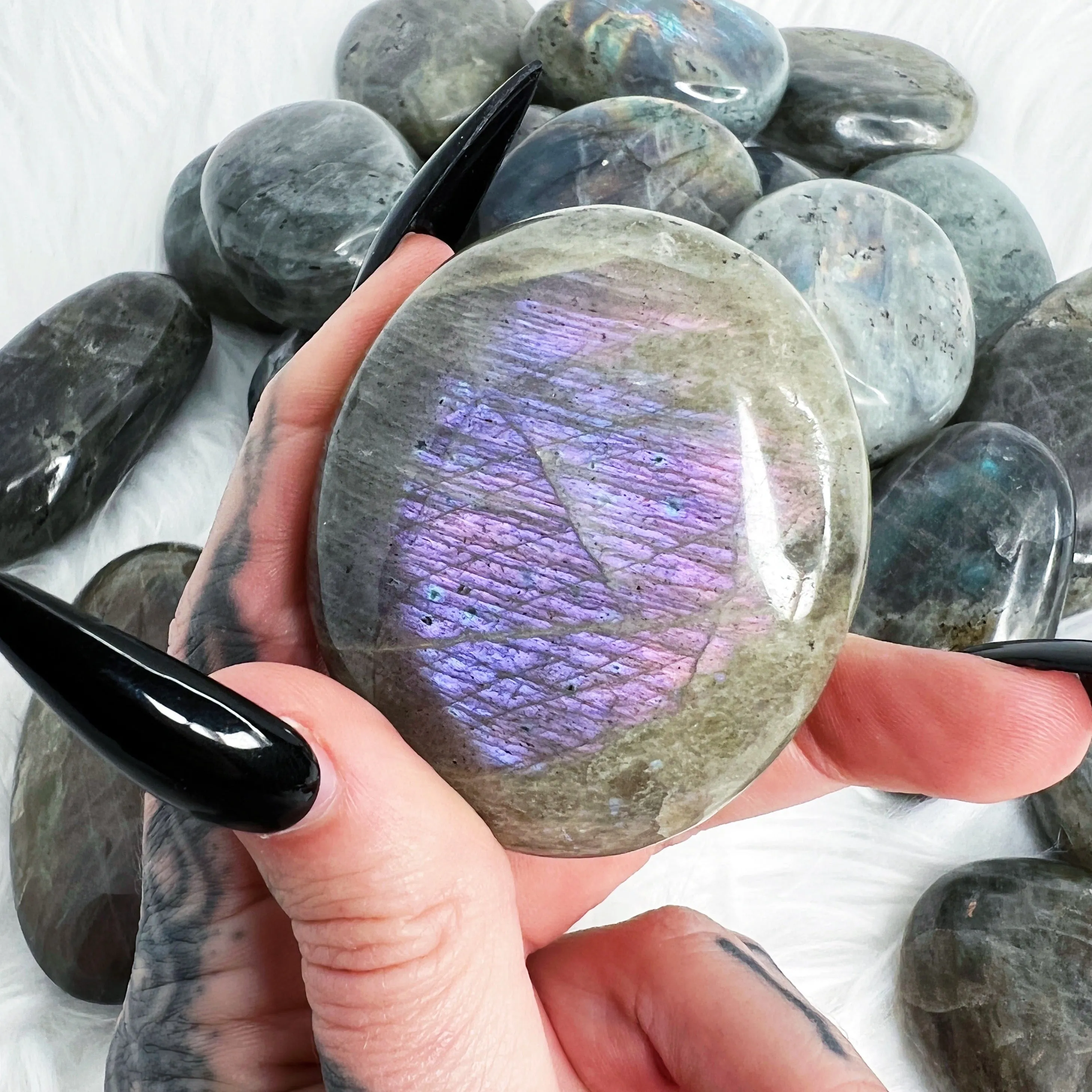 Sunset Labradorite Palmstone