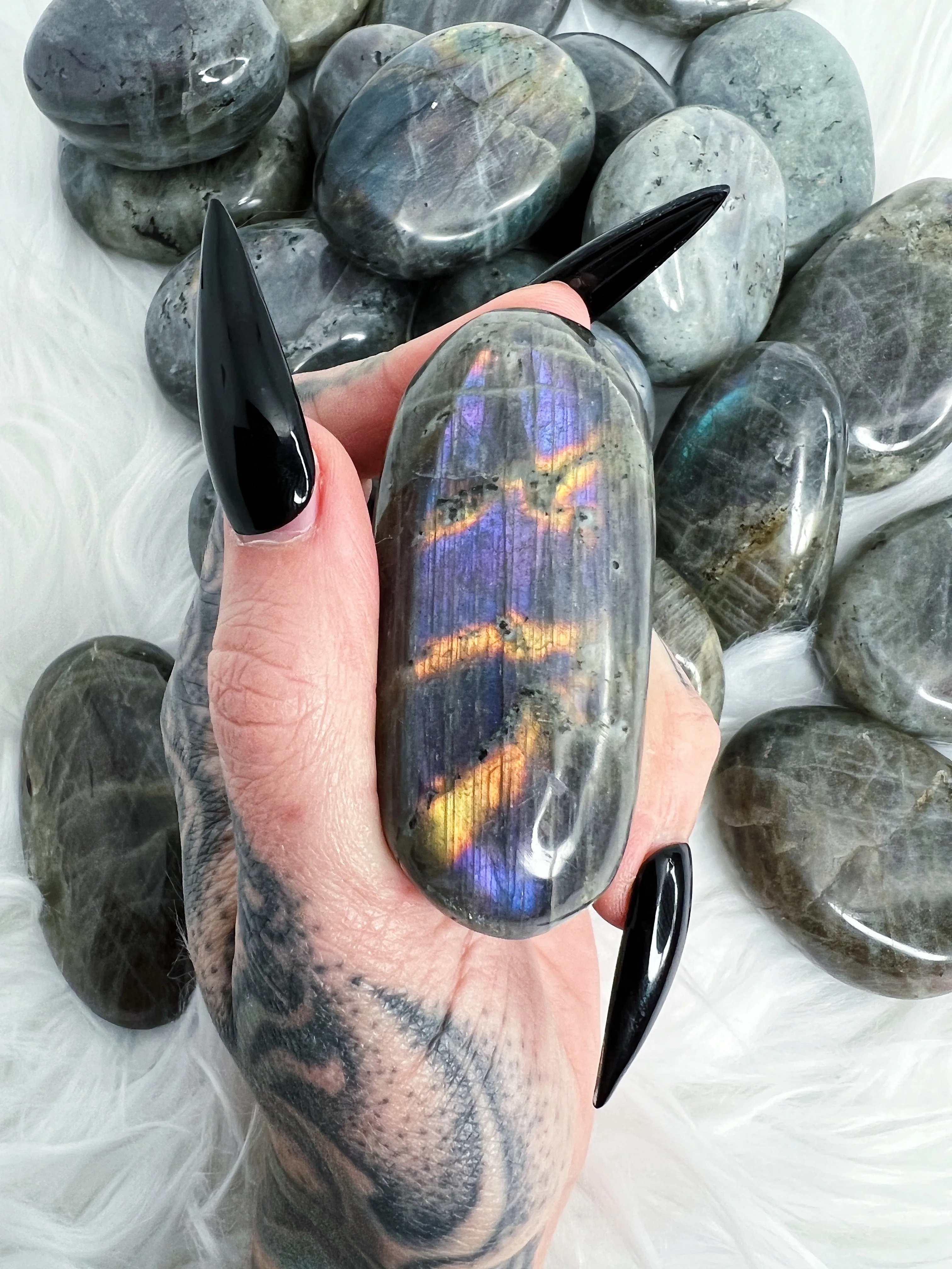 Sunset Labradorite Palmstone