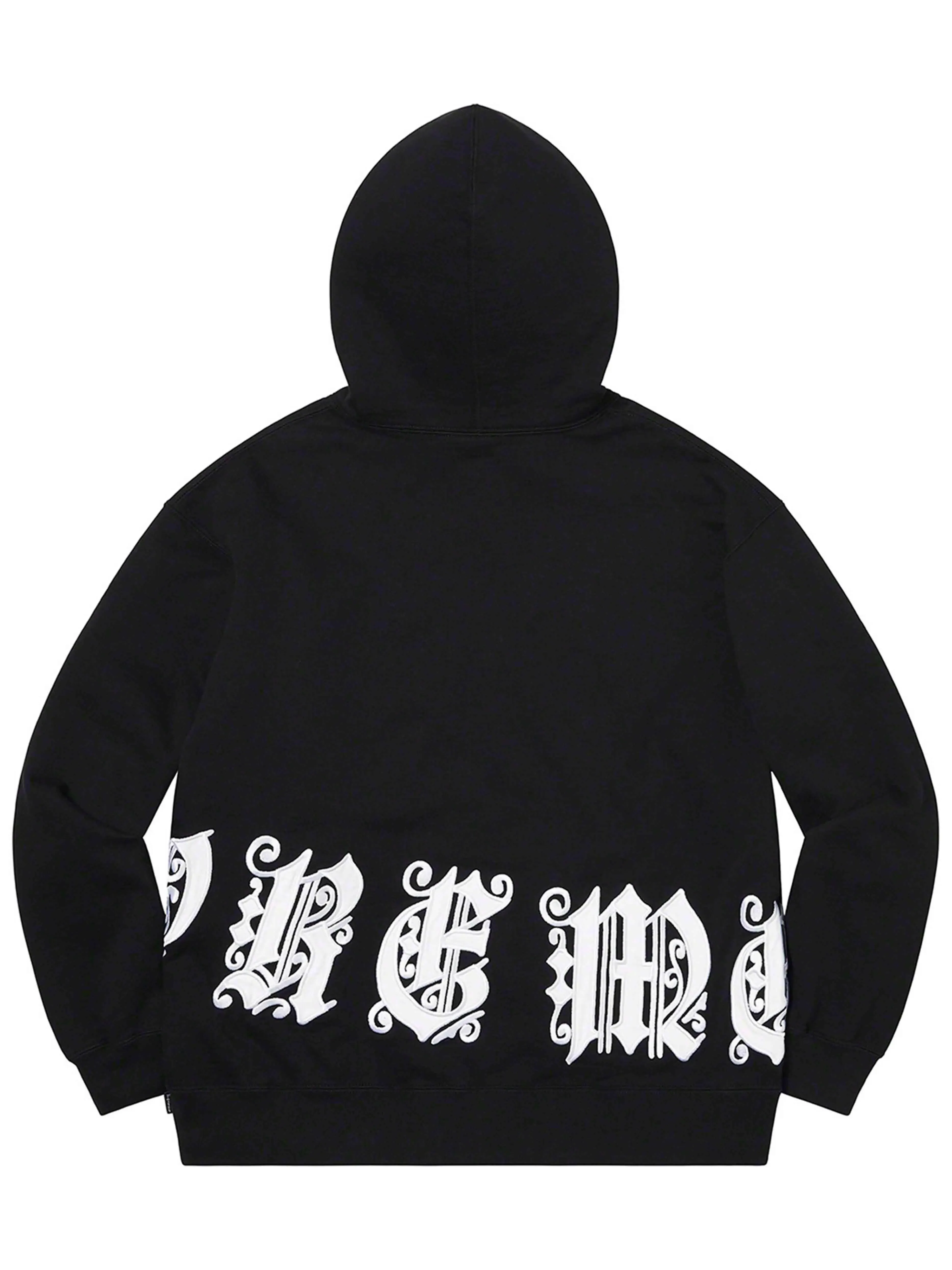 Supreme Old English Wrap Hoodie Black [SS21]