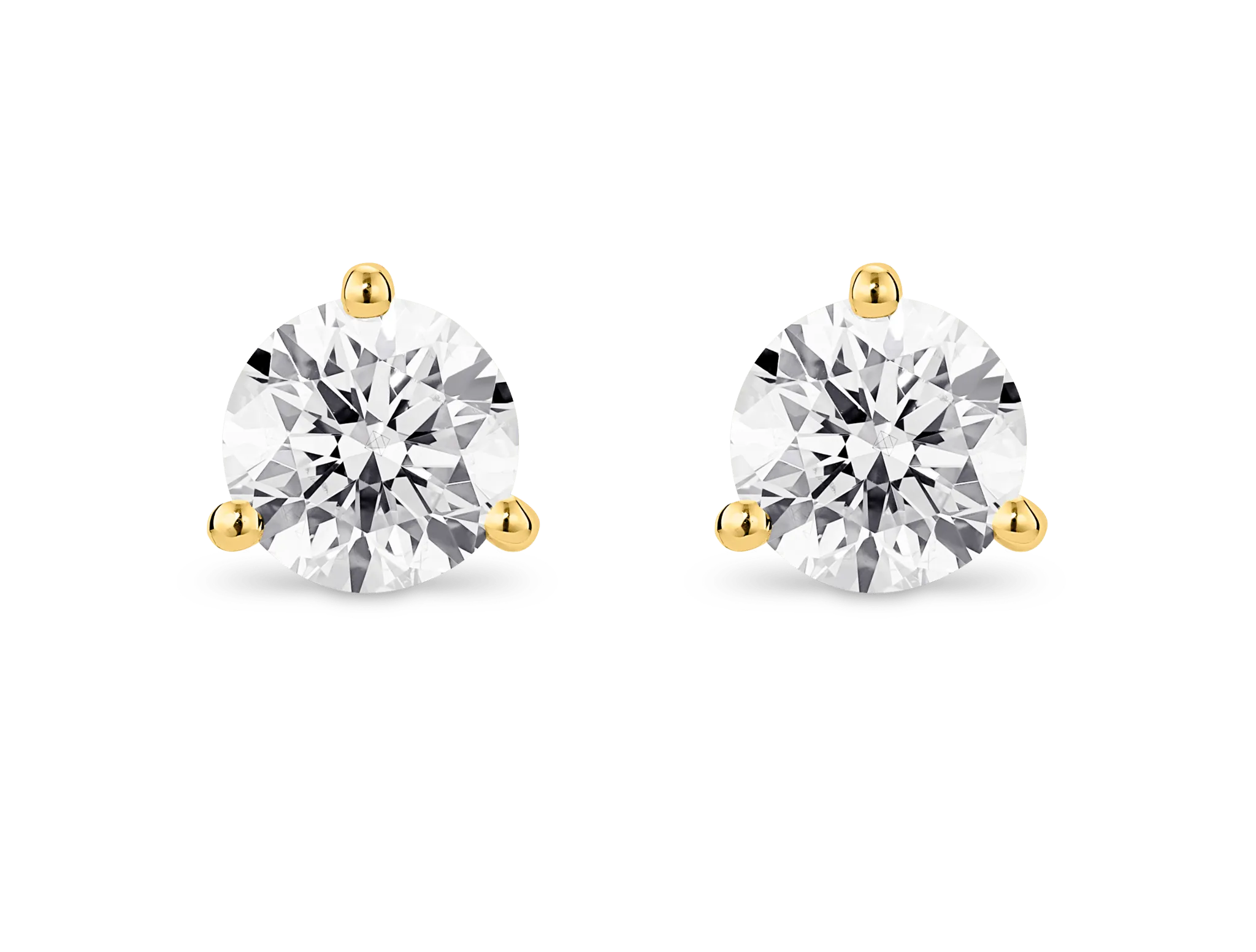 Test Copy of Lab-Grown Diamond 2ct. tw. Round Brilliant Solitaire 14k Gold Studs | White (Copy)