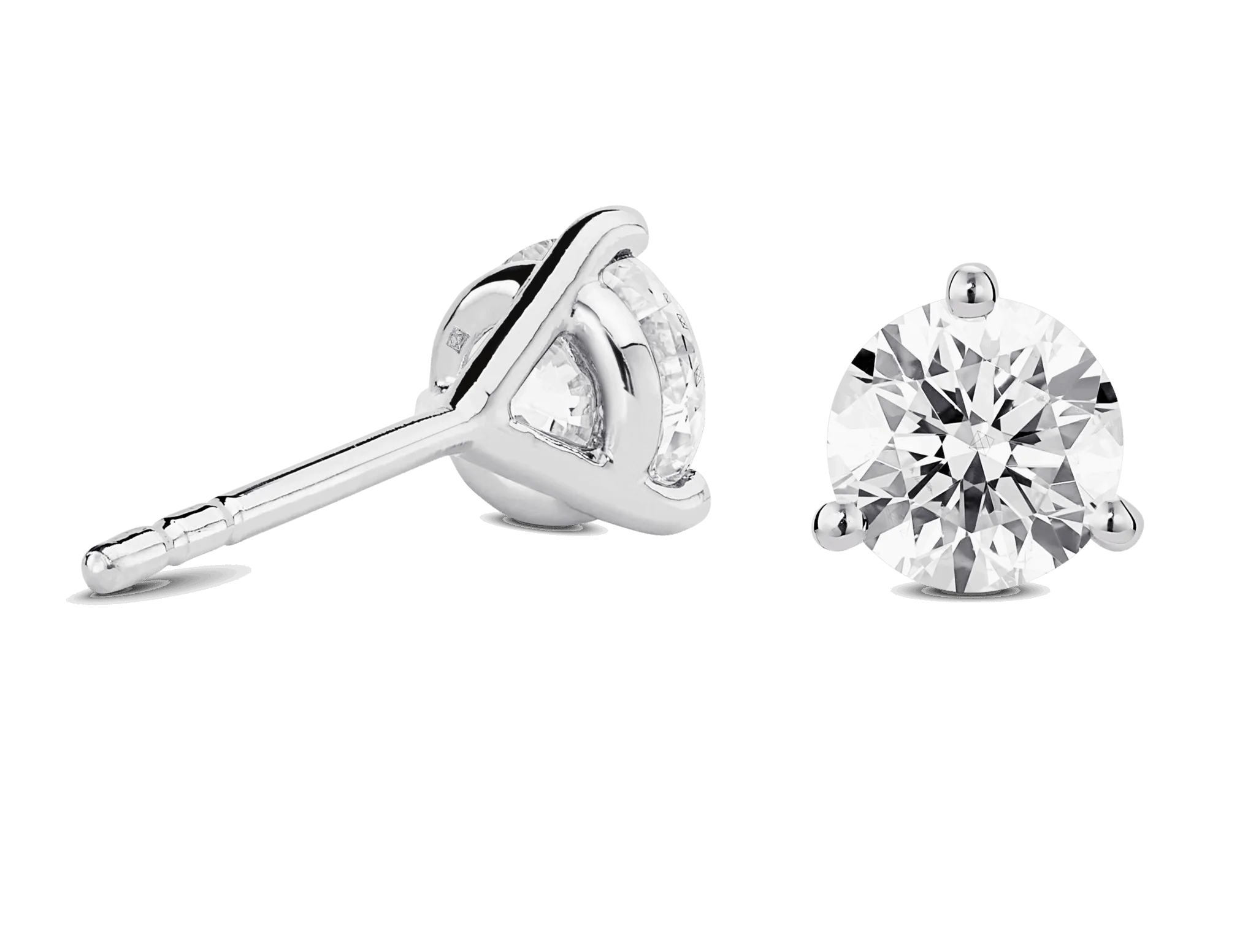 Test Copy of Lab-Grown Diamond 2ct. tw. Round Brilliant Solitaire 14k Gold Studs | White (Copy)