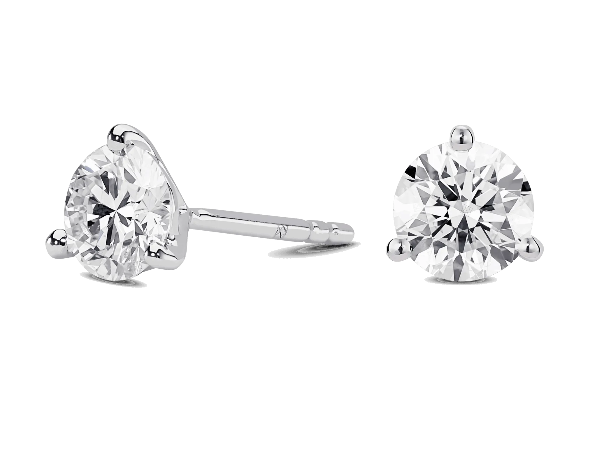 Test Copy of Lab-Grown Diamond 2ct. tw. Round Brilliant Solitaire 14k Gold Studs | White (Copy)