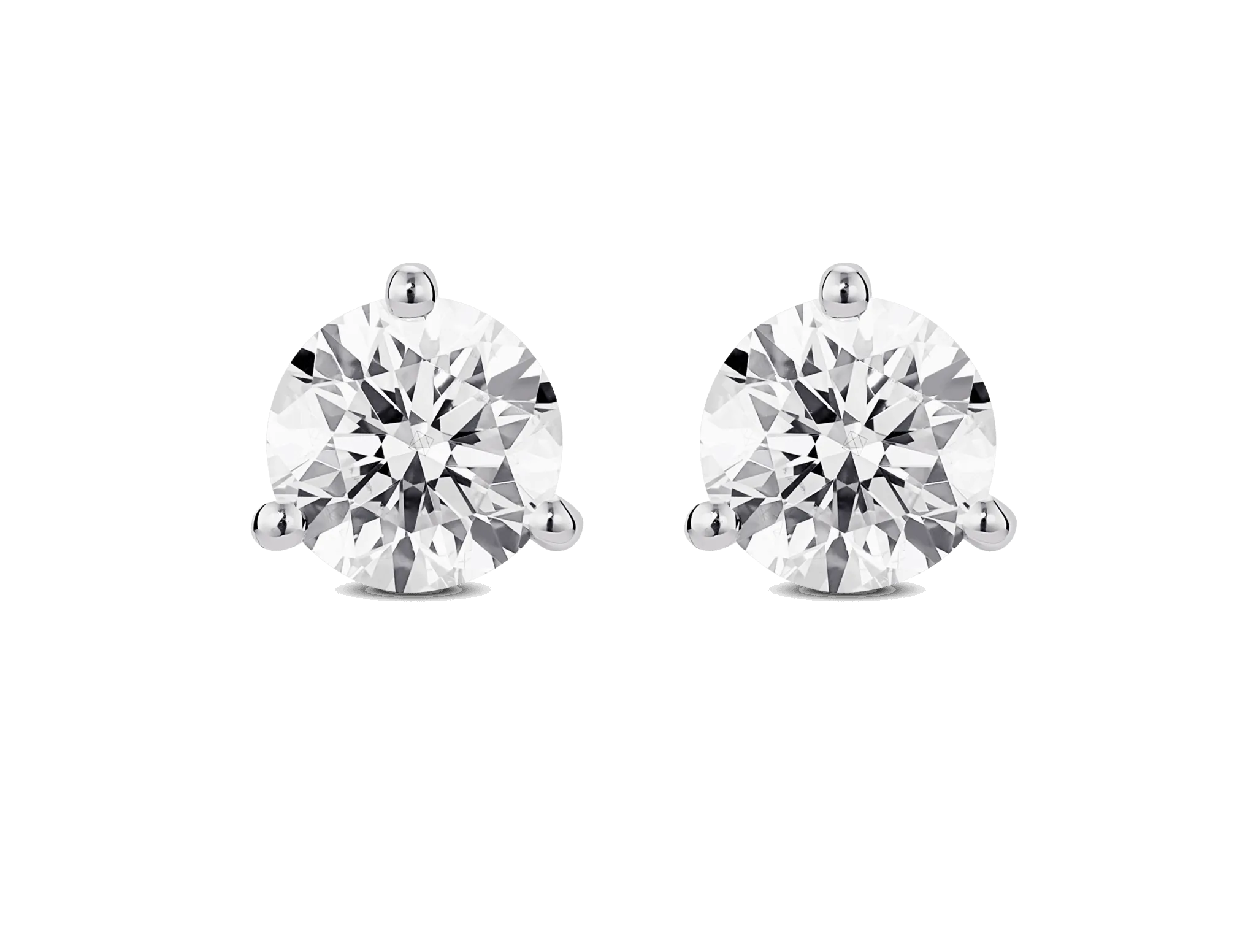 Test Copy of Lab-Grown Diamond 2ct. tw. Round Brilliant Solitaire 14k Gold Studs | White (Copy)