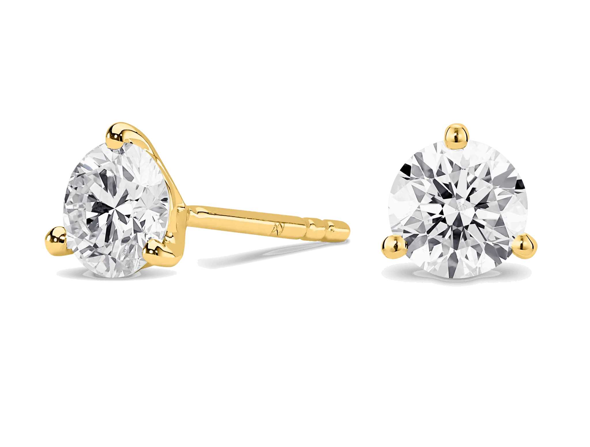 Test Copy of Lab-Grown Diamond 2ct. tw. Round Brilliant Solitaire 14k Gold Studs | White (Copy)