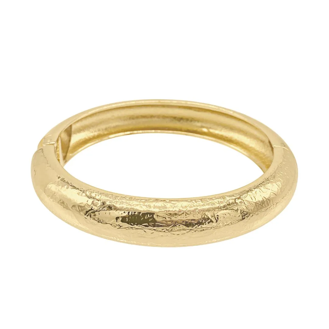 Texturized Gold Bangle