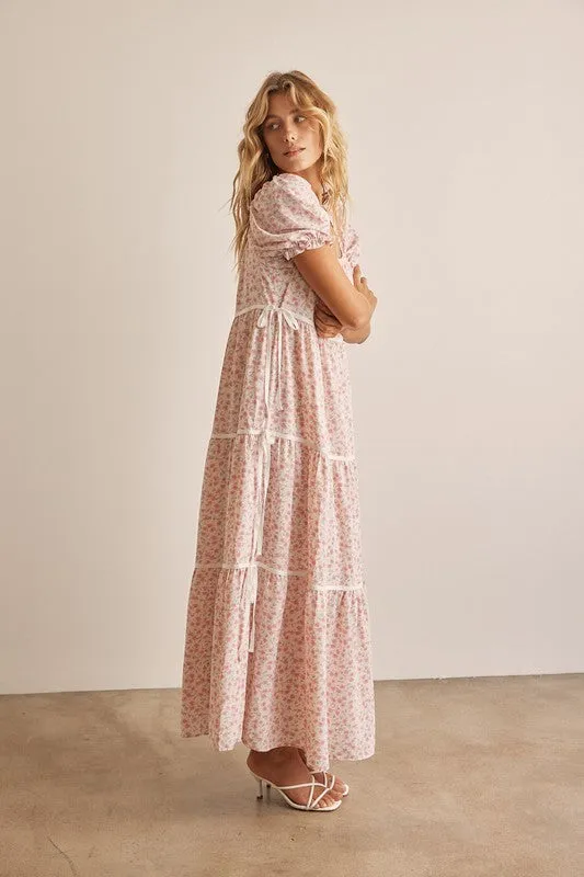 The Annalee Ribbon Detail Floral Maxi Dress