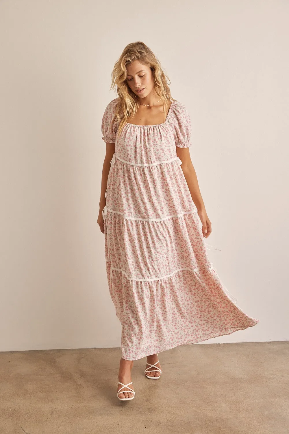 The Annalee Ribbon Detail Floral Maxi Dress