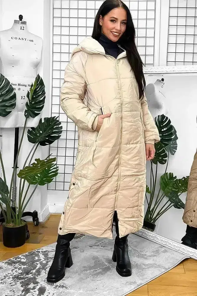 Thick Padded Maxi Parka Jacket