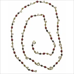 Triadra 18K Gold Smoky Quartz & Coral Necklace