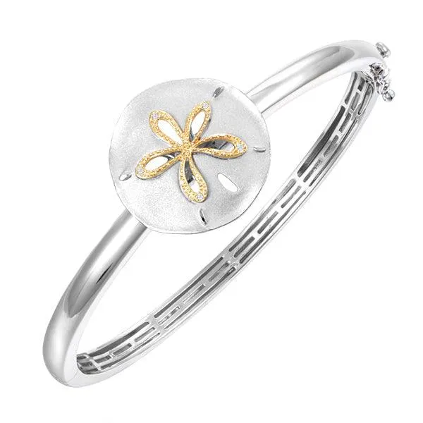 Two-Tone Ocean Isle Sand Dollar Bangle