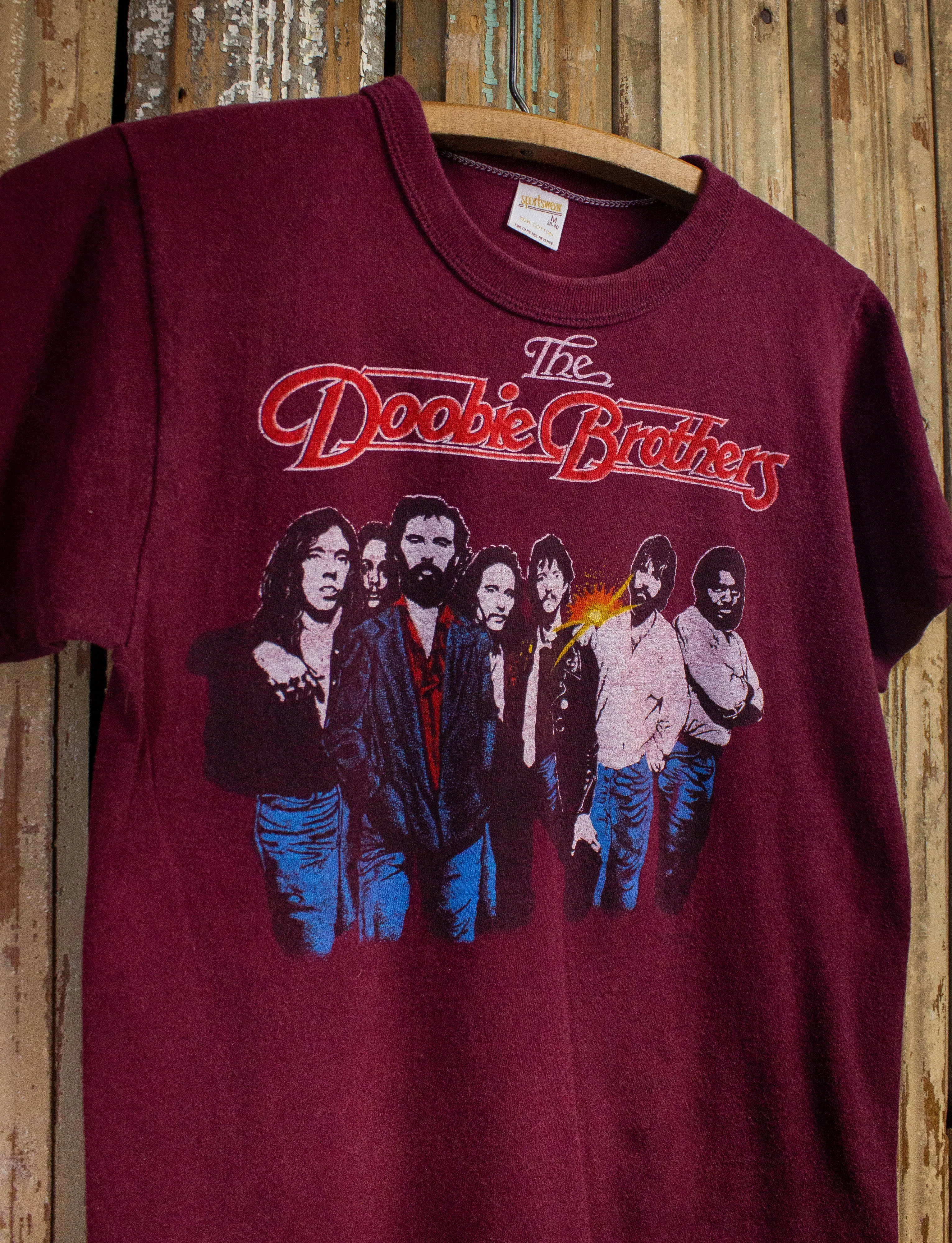 Vintage Doobie Brothers One Step Closer Concert T Shirt 1980 Red XS