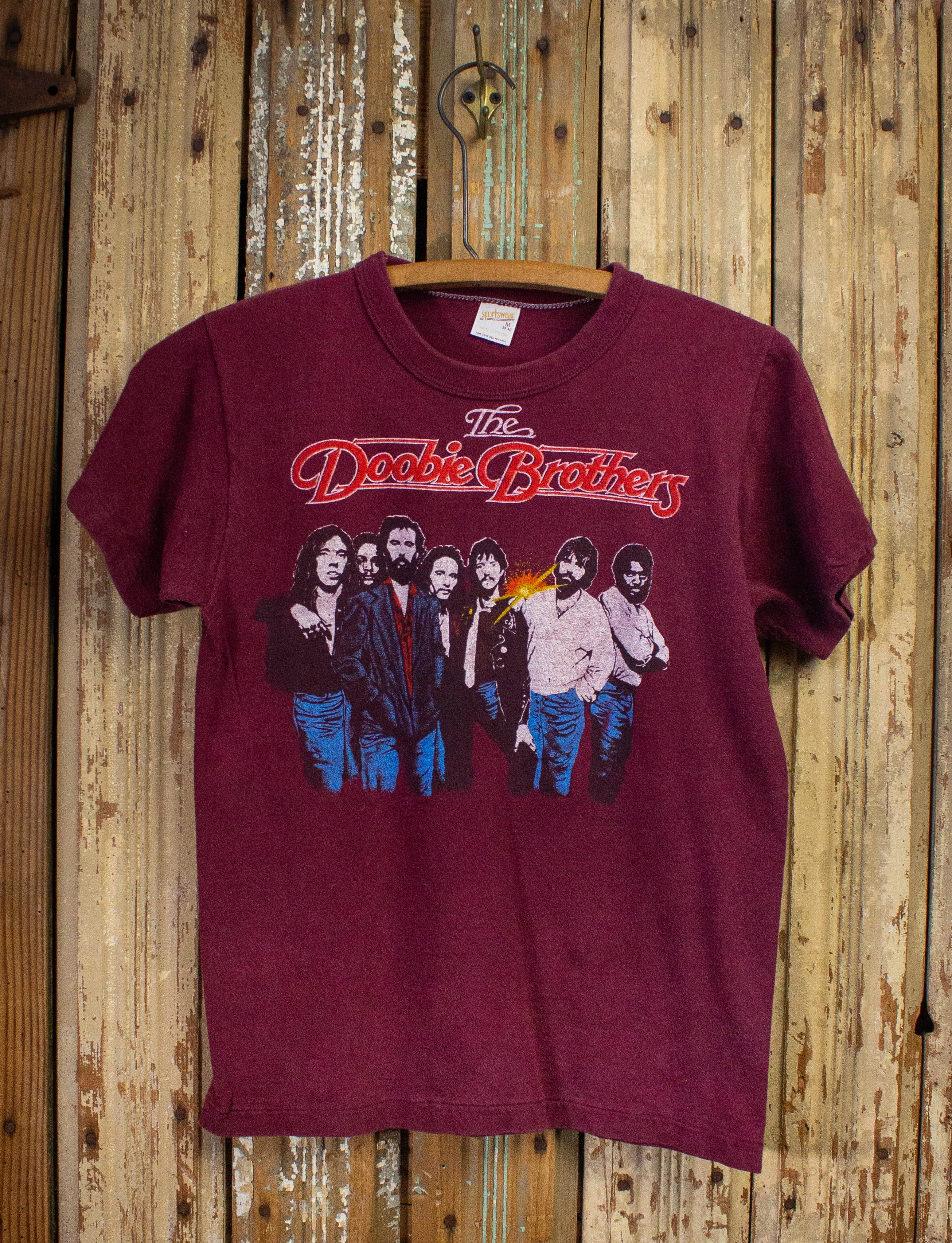 Vintage Doobie Brothers One Step Closer Concert T Shirt 1980 Red XS