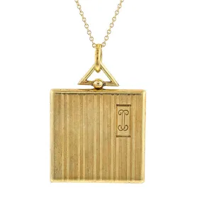 Vintage Square Locket Pendant