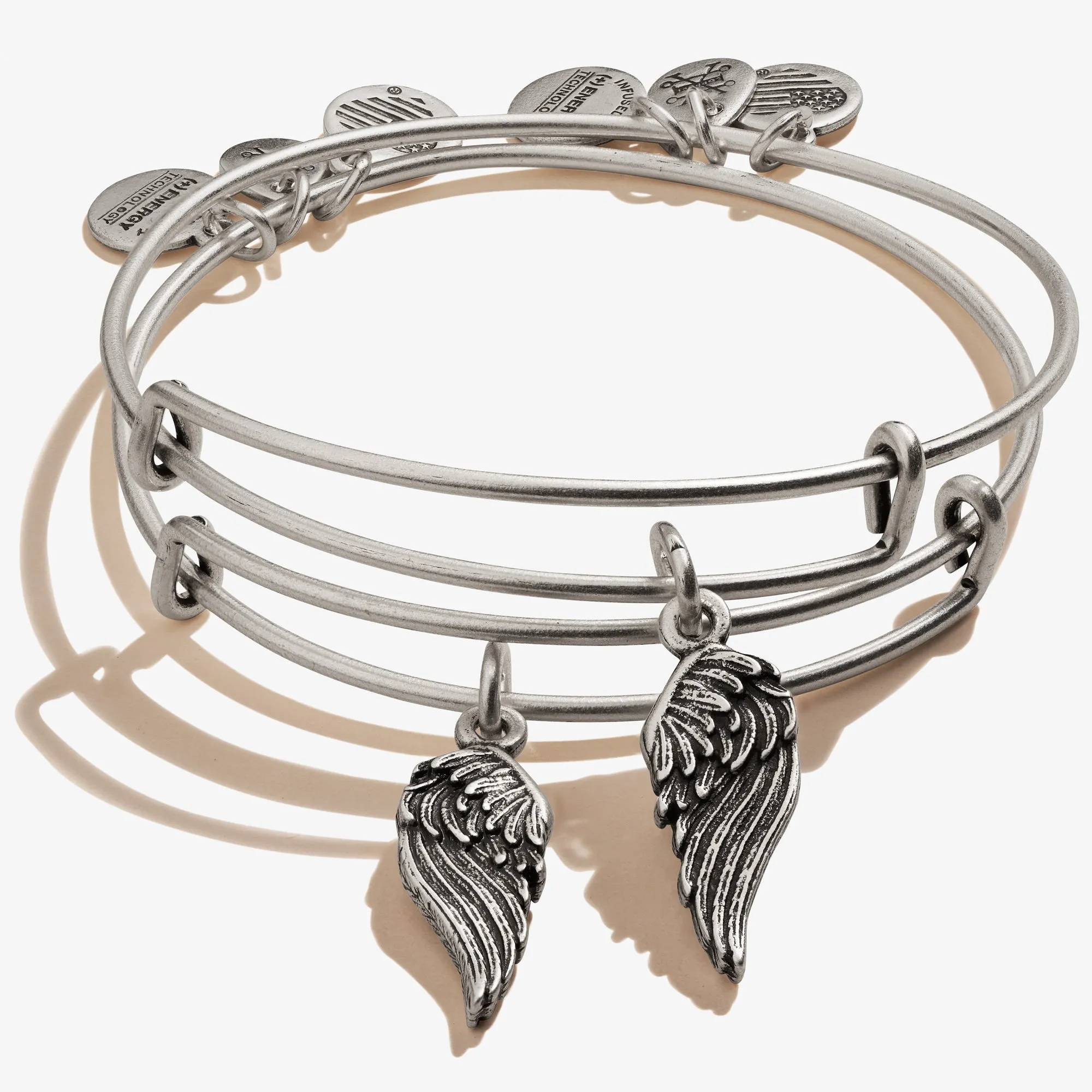 Wings Charm Bangles, Set of 2