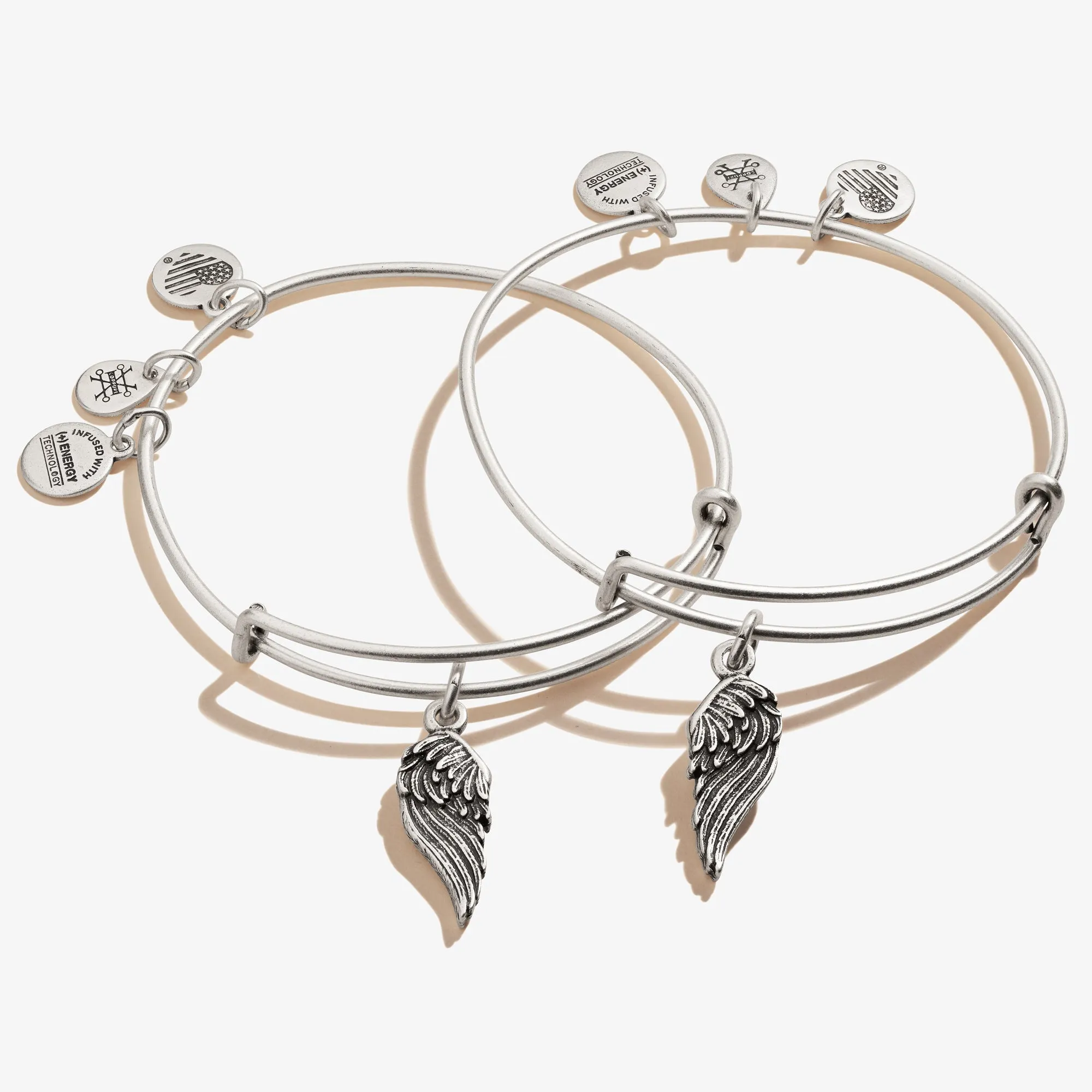 Wings Charm Bangles, Set of 2