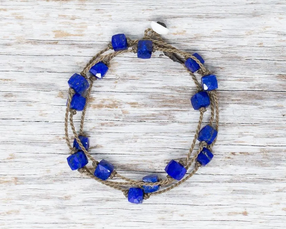 Wrap-1306-Lapis Lazuli Cube Petite