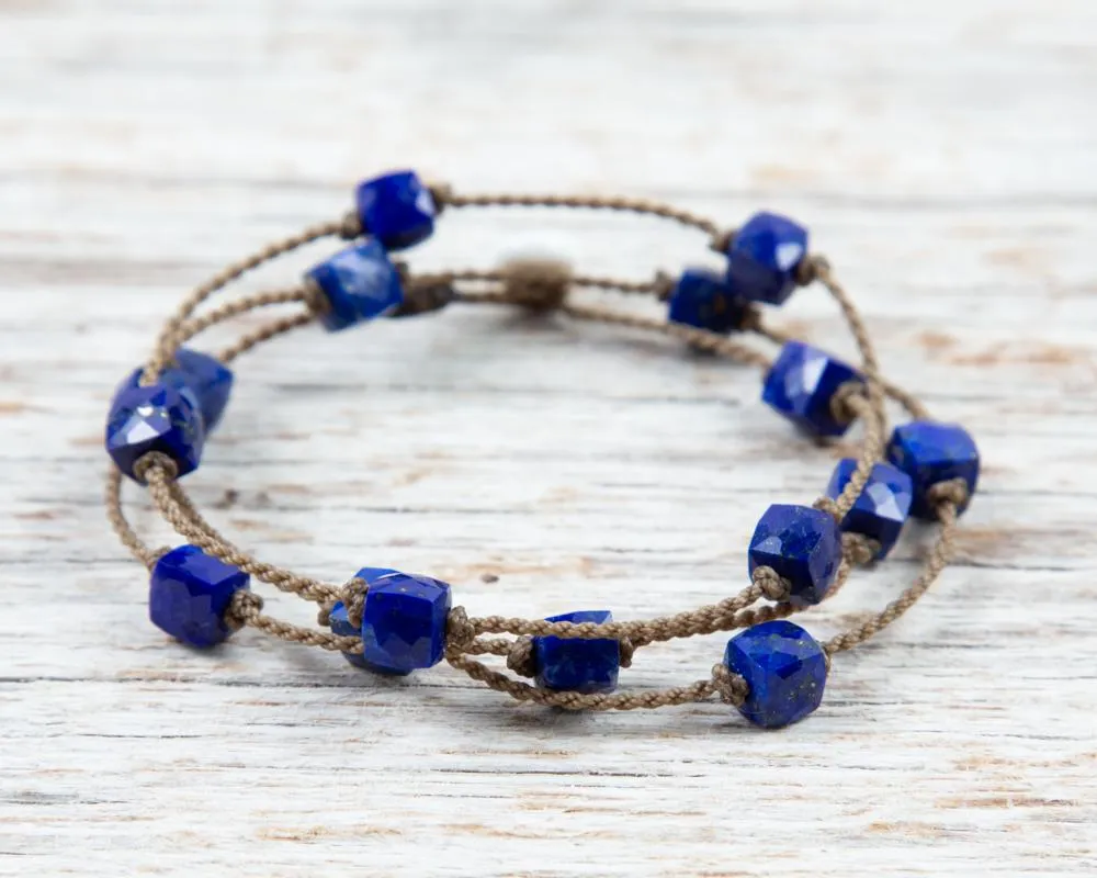 Wrap-1306-Lapis Lazuli Cube Petite