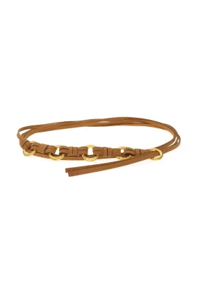 Wrap Around Tan Suede Belt