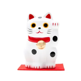 Yakushigama Ceramic Beckoning Cat L