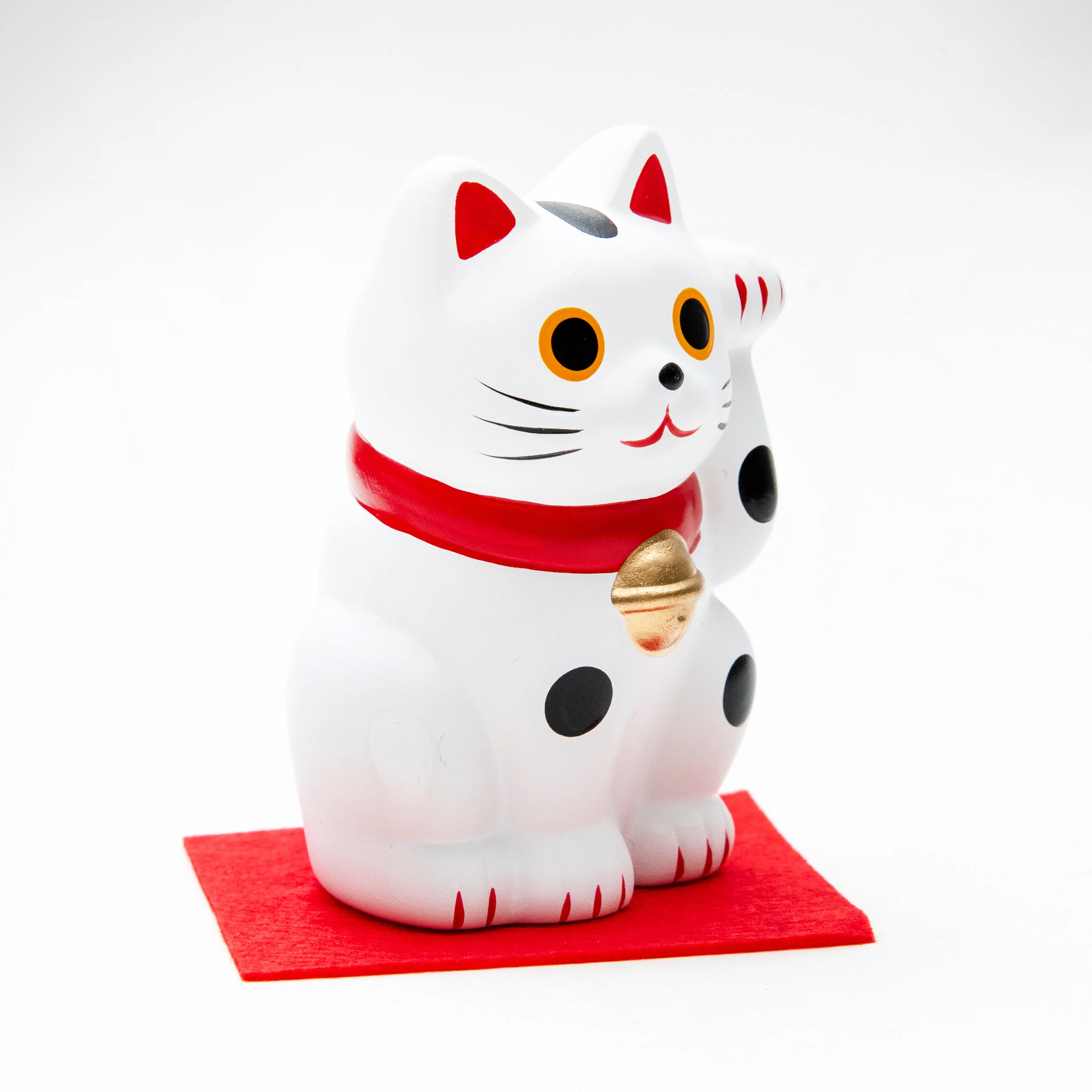 Yakushigama Ceramic Beckoning Cat L