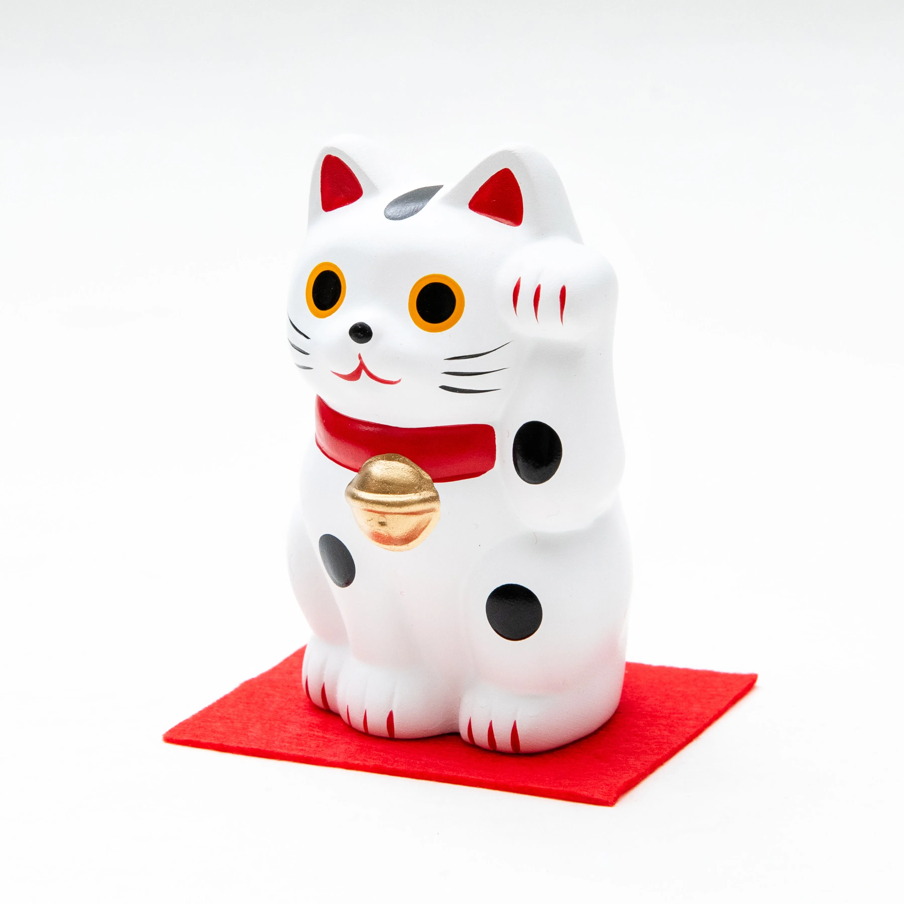 Yakushigama Ceramic Beckoning Cat L