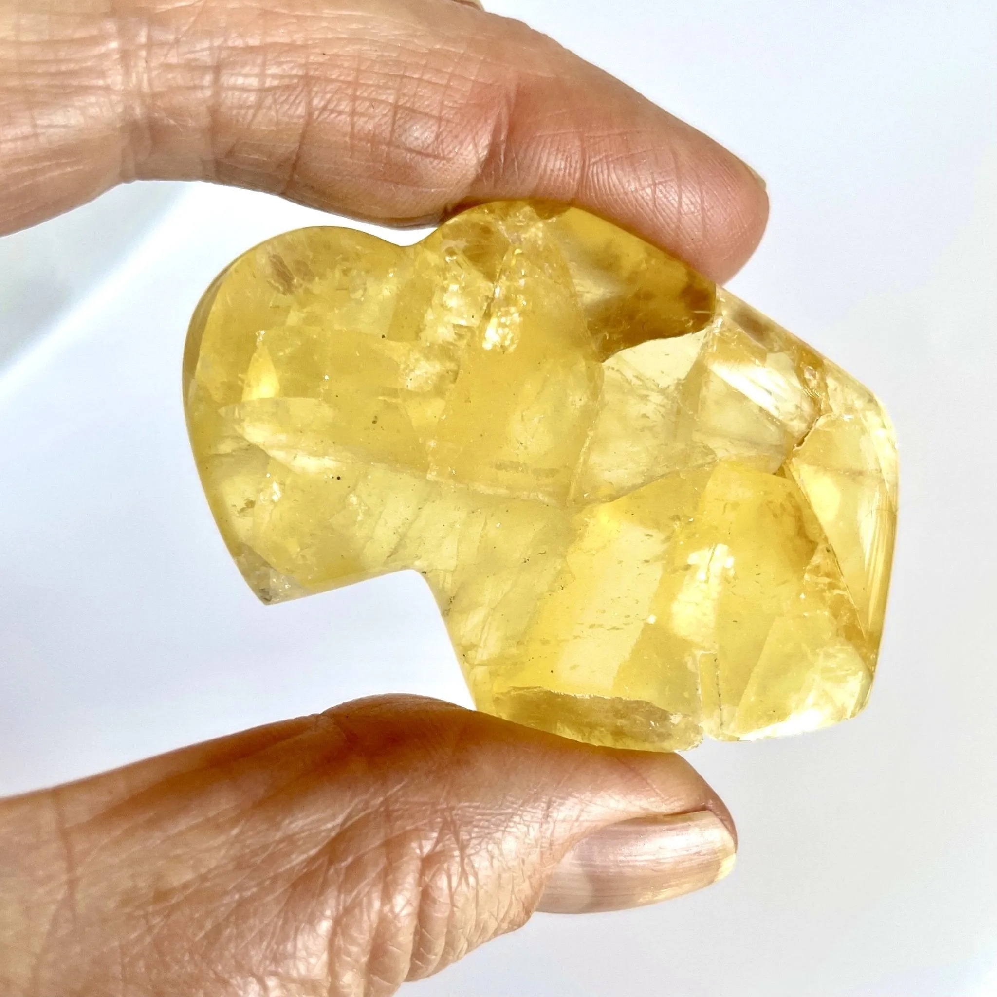 Yellow Glow Fluorite Buffalo Carving